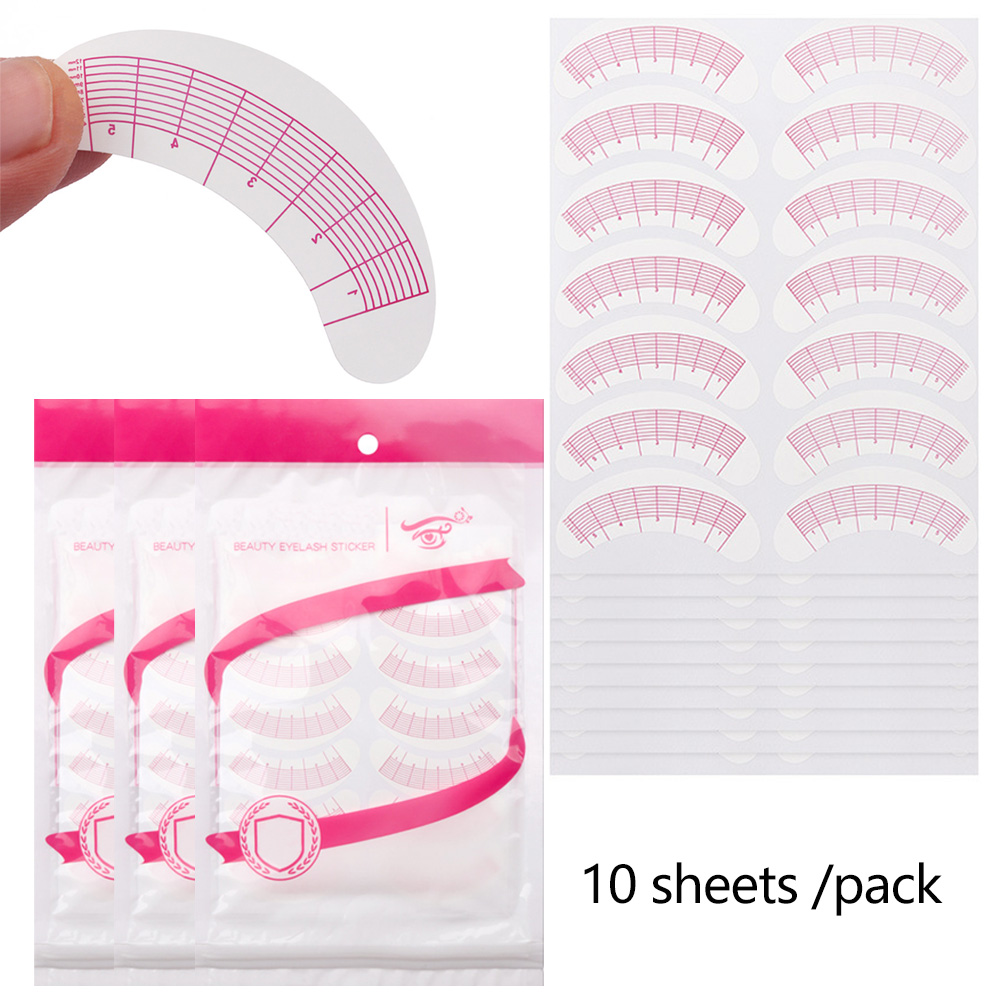 Eyelash Extension Maps - 2/5 Packs Lash Mapping Stickers Under