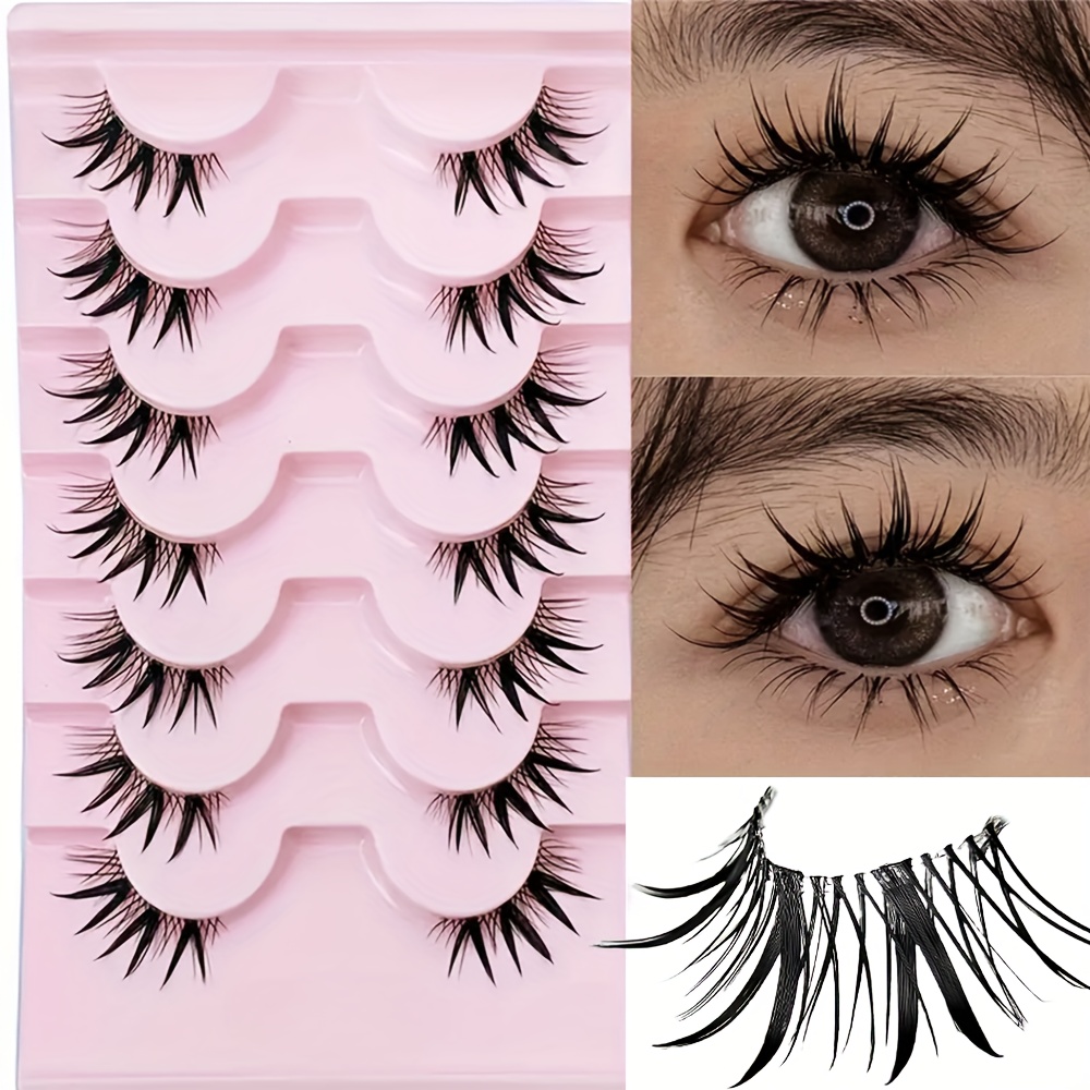 7 Pairs Half eye false eyelash - Eyelash Extension For Asian Eyes 评论和价格