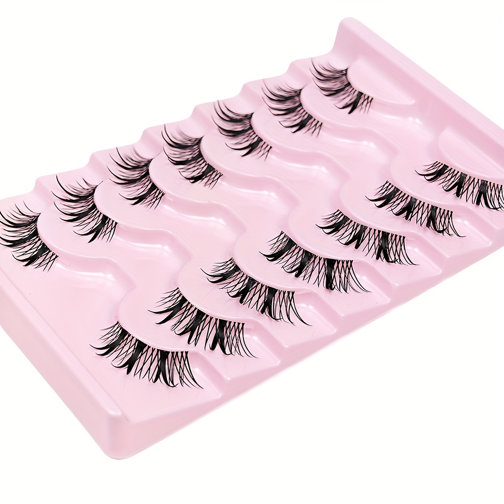 7 Pairs Half eye false eyelash - Eyelash Extension For Asian Eyes 评论和价格