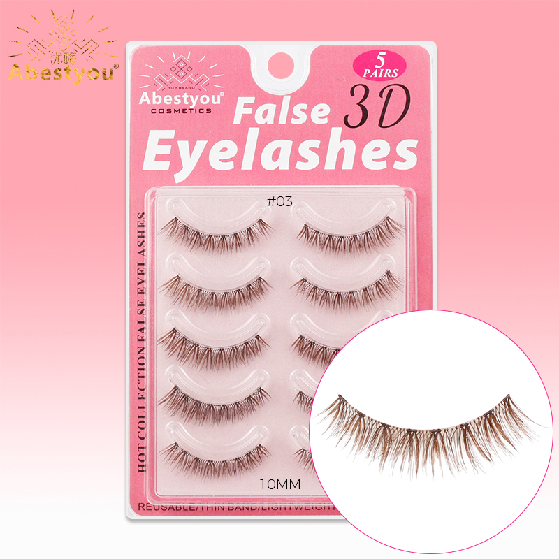 Abestyou 5pair Short Lighter 7 - Eyelash Extension For Asian Eyes 评论和价格