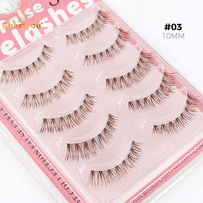 Abestyou 5pair Short Lighter 7 - Eyelash Extension For Asian Eyes 评论和价格