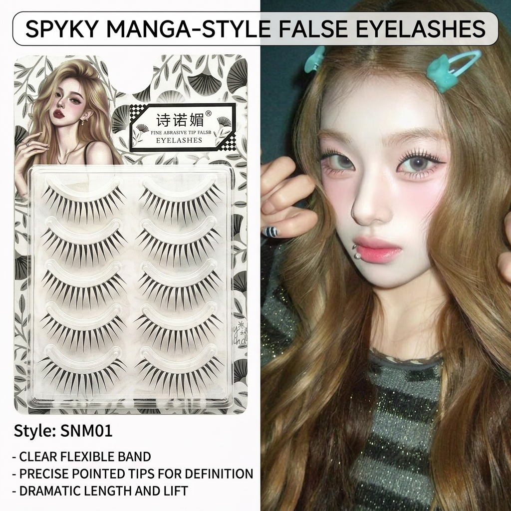 5pairs Manga False Eyelashes C - Eyelash Extension For Asian Eyes 评论和价格