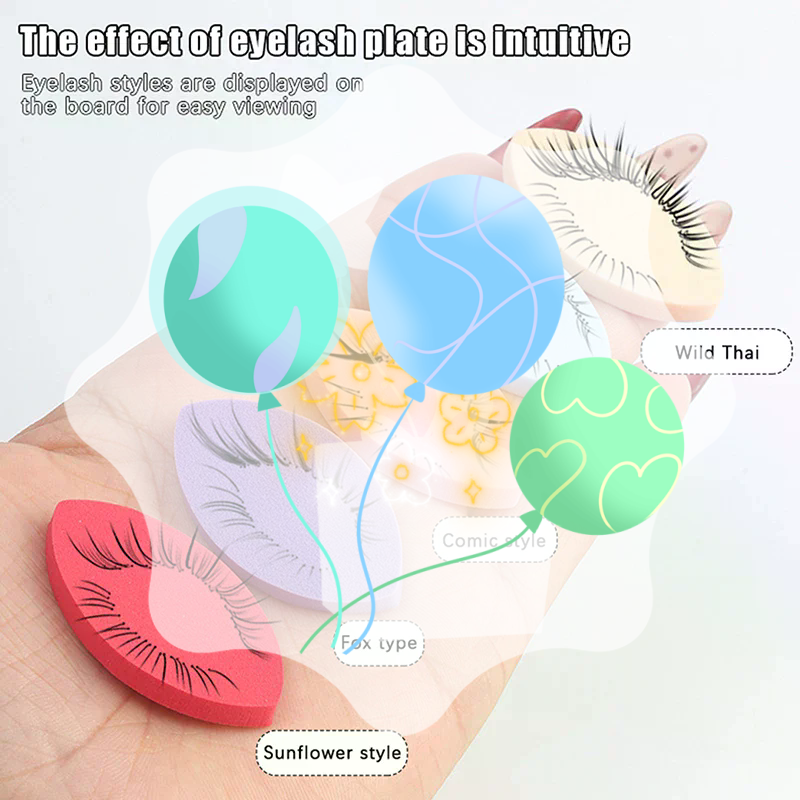 50PCS Soft Sponge False Eyelas - Eyelash Extension Maps 评论和价格