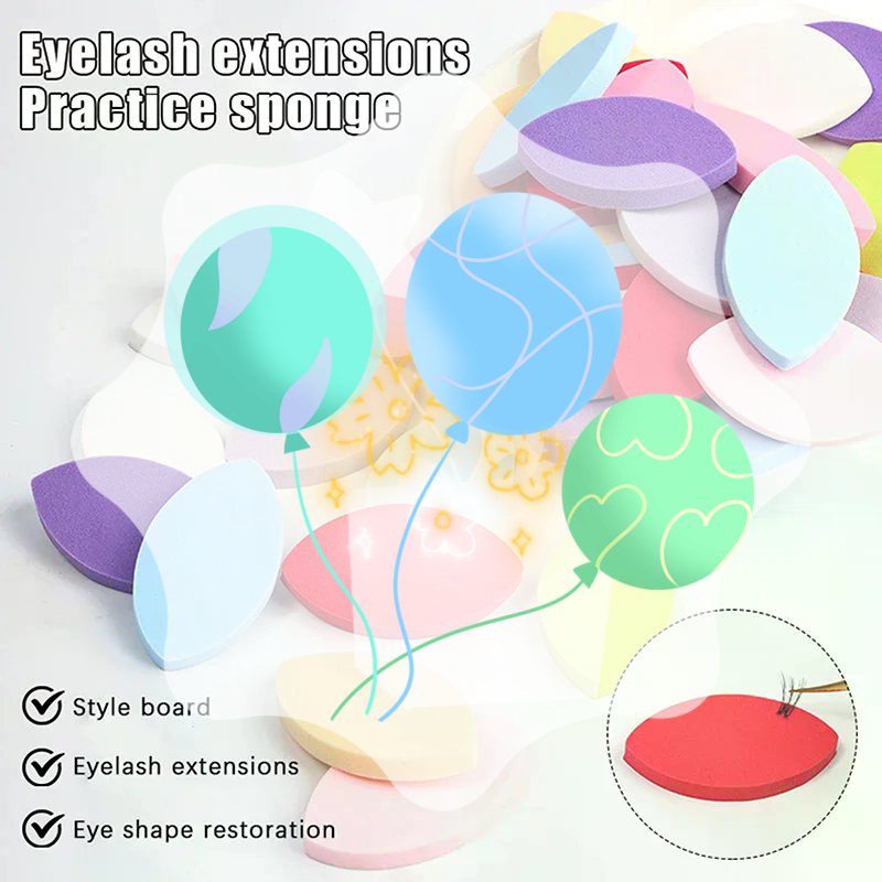 50PCS Soft Sponge False Eyelas - Eyelash Extension Maps 评论和价格