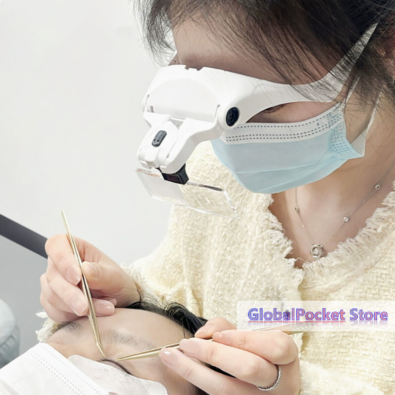 [TG823]5 Lens Adjustable Magni - Eyelash Extension With Glasses 评论和价格
