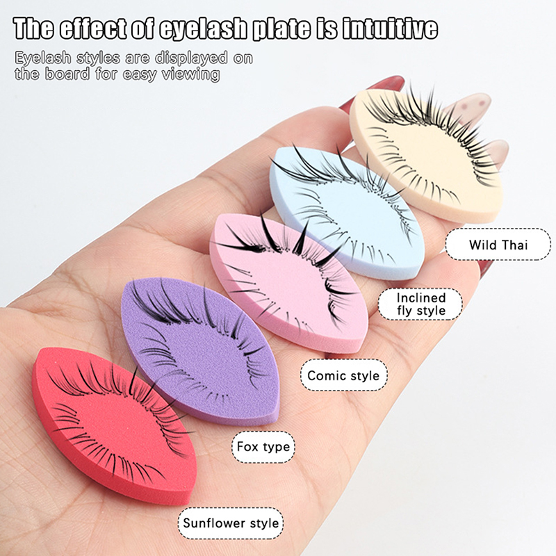 50Pcs Soft Sponge False Eyelas - Eyelash Extension Maps 评论和价格