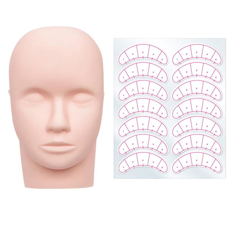 1pcs Training Head&10 sheet La - Eyelash Extension Maps 评论和价格