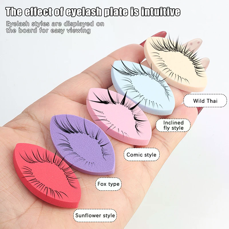 50PCS Soft Sponge False Eyelas - Eyelash Extension Maps 评论和价格